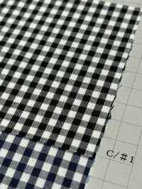 A034 Baumwoll-Gingham-Karo[Textilgewebe] Yoshiwa Textil Sub-Foto