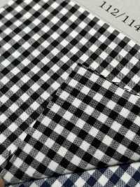 A034 Baumwoll-Gingham-Karo[Textilgewebe] Yoshiwa Textil Sub-Foto