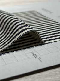 W1027-4 Baumwoll-Denim Mit Kräftigen Streifen[Textilgewebe] Yoshiwa Textil Sub-Foto