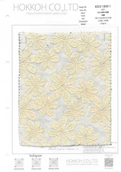 4022-1840-1 Batist-Stickerei