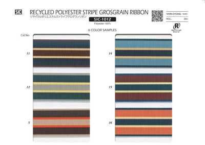 SIC-1012 Gestreiftes Ripsband aus recyceltem Polyester