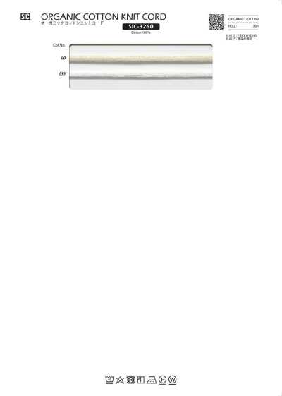 SIC-3260 Bio-Baumwoll-Strickkordel