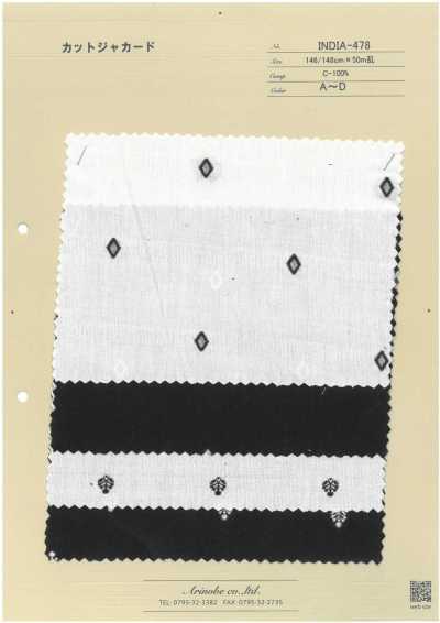 INDIA-478 Geschnittener Jacquard