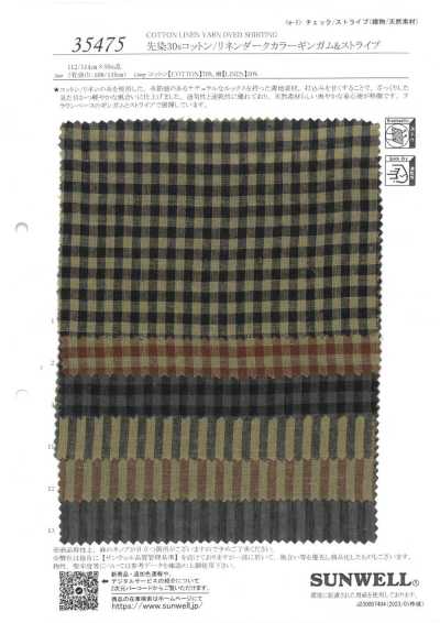 35475 Garngefärbtes 30s Baumwolle/Leinen-Karo und Streifen in dunklen Farben
