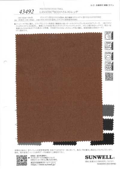 43492 LANATEC® ECO Köper Stretch