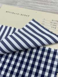 A-1738 Popeline-Karostreifen[Textilgewebe] ARINOBE CO., LTD. Sub-Foto