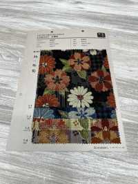 83057 Unebener Fadenstoff Manyofu Kasuri Mit Kirschblüten[Textilgewebe] VANCET Sub-Foto