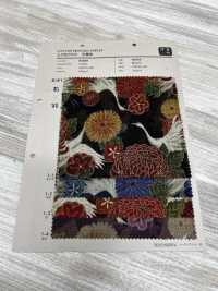 83059 Ungleichmäßiger Fadenstoff Manyofu Kikutsuru[Textilgewebe] VANCET Sub-Foto
