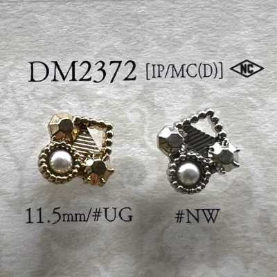 DM2372 Perlmuttbeschichteter/druckgegossener runder Knopf mit Ringsteg