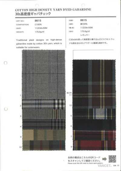 30s hochdichtes Gabardine-Karo