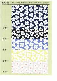 83060 T/C Color Denim Print Polka Dots, Blumen, Karo[Textilgewebe] VANCET Sub-Foto