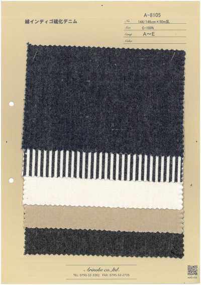 A-8105 Indigo- und schwefelgefärbter Denim aus Baumwolle