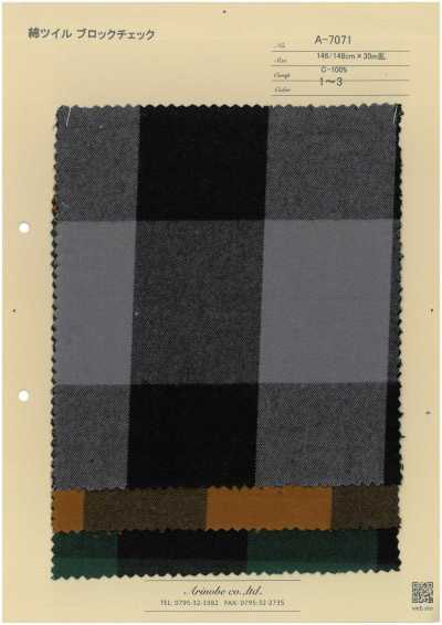A-7071 Baumwoll-Twill Blockkaro