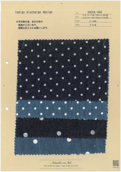INDIA-466 Indigo-Auswaschdesign
