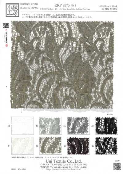 KKF8575-D4 Einseitige Muschelkanten-Kordelspitze aus Nylon/Rayon