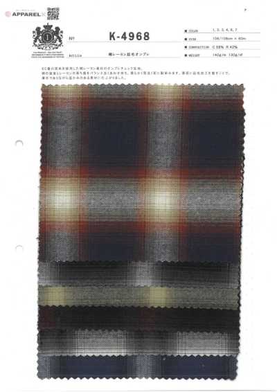 K-4968 Baumwoll-Viskose angerautes Ombré