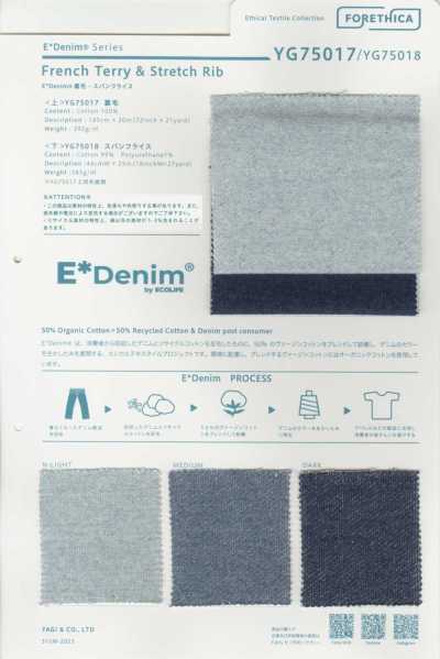 YG75018 E*Denim Gesponnene Rundrippe