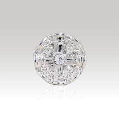 G3439 Halbring-Schaftknopf aus Glas/Guss