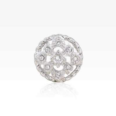 G3438 Halbrunder Ringstegknopf aus Glas/Guss