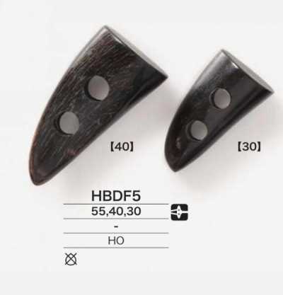 HBDF5 Knebelknopf aus echtem Büffelhorn