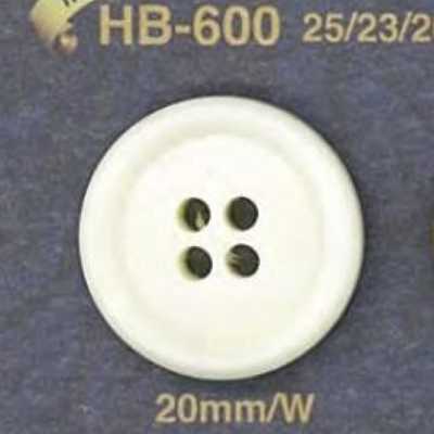 HB600 4-Loch-Knopf aus echtem Büffelhorn