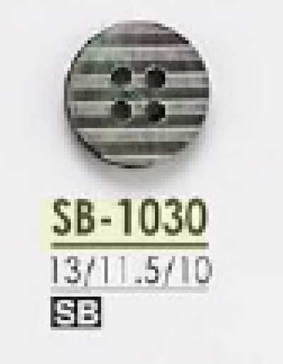 SB1030 Schwarzer Perlmutt-Muschelknopf mit vier Löchern