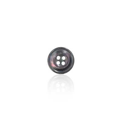 SB1027 Schwarze Perlmutt-Schale, Frontloch-4-Loch-Knopf