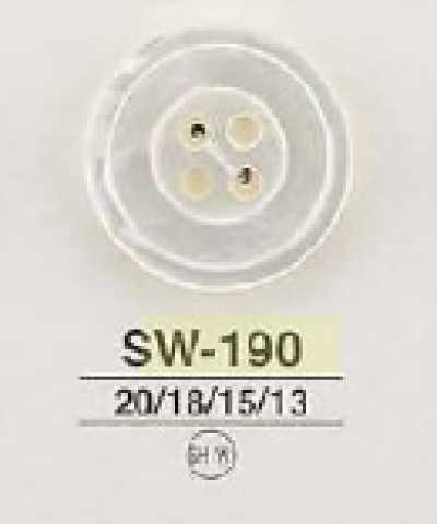 SW190 Weißer Perlmutt-4-Loch-Knopf