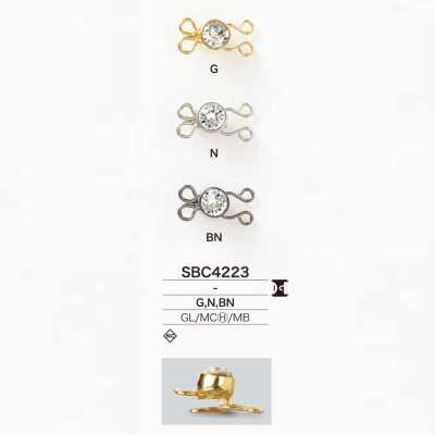 SBC4223 Glas/Hochguss/Messing-Federhaken