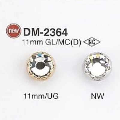 DM2364 Knopf mit rundem Ring, Halbring und Steg aus Glas/Druckguss