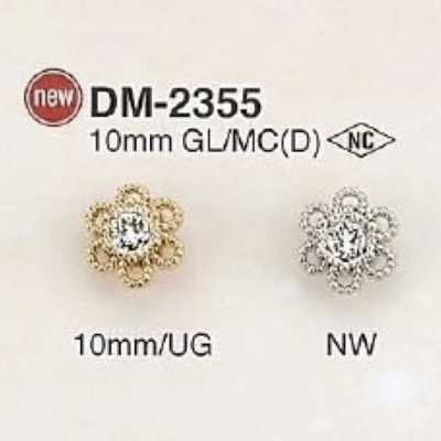 DM2355 Knopf mit rundem Ring, Halbring und Steg aus Glas/Druckguss