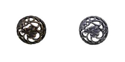 DM2035 Gegossener halbrunder Knopf mit Ringschlaufe