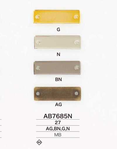 AB7685N Messing-Metallplatte zum Annähen