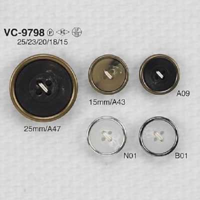 VC9798 Polyesterharz/Messing 4-Loch-Knopf