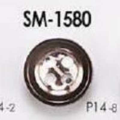 SM1580 Messing-4-Loch-Knopf mit Löchern vorne