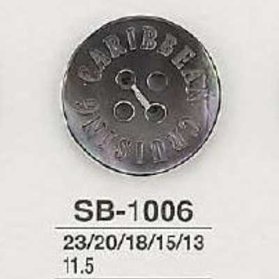 SB1006 4-Loch-Knopf aus schwarzer Perlmuttmuschel