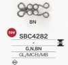SBC4282 Hoher Haken Aus Metall/Messing Mit Glasdekor
