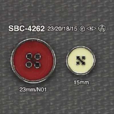 SBC4262 Vorderer Vierlochknopf aus Epoxidharz/Hochmetall