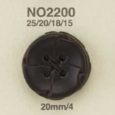 NO2200 4-Loch-Lederknopf