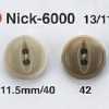 NICK6000 2-Loch-Knopf aus Harnstoffharz