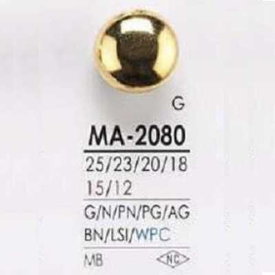 MA2080 Messing-Ringknopf mit Halbring-Schaft