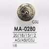 MA0280 Messing-Knopf mit kreisförmigem Ring und Halbring-Schaft