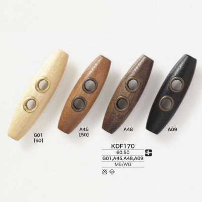 KDF170 Messing/Holz-Knebelknopf