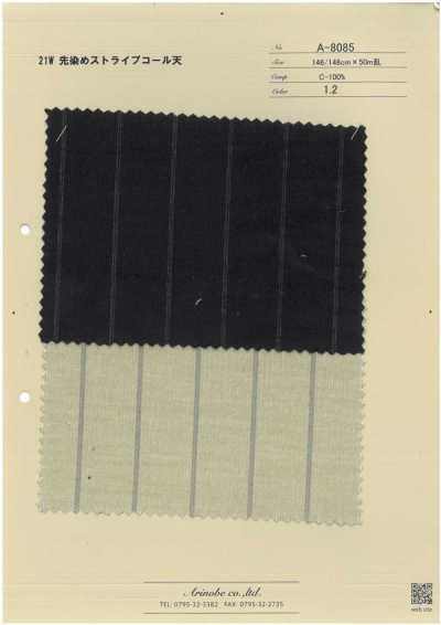 A-8085 21W garngefärbter Streifen-Cord