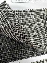 OA35180 KLASSISCHES LEINEN-GLENCHECK UND HAHNZAHN[Textilgewebe] Oharayaseni Sub-Foto