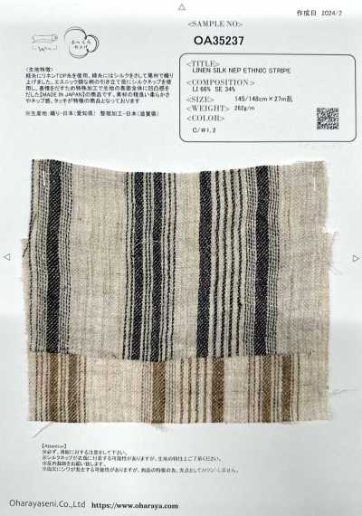 OA35237 Supima-Baumwolle & französisches Leinen × Seide 2/1 Super-Twill mit seidenartigem Finish