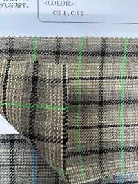 OA35418 40/1 LEINEN NEON KLASSISCHES LEINENKARIER[Textilgewebe] Oharayaseni Sub-Foto