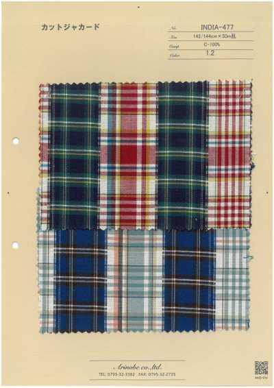 INDIA-477 Schnitt-Jacquard