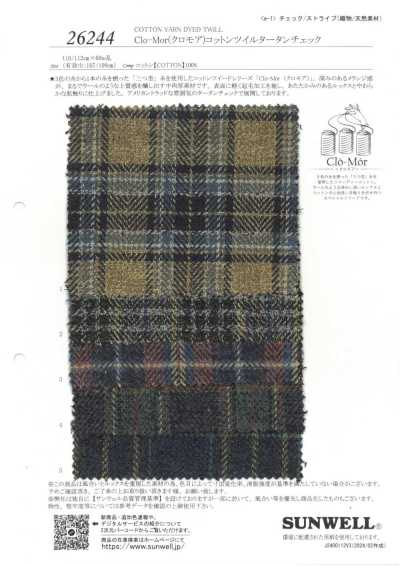 26244 Clo-Mor Baumwoll-Twill-Tartan-Karo