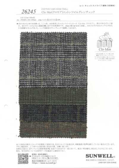 26245 Clo-Mor Baumwolltwill Glencheck